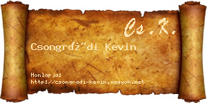 Csongrádi Kevin névjegykártya